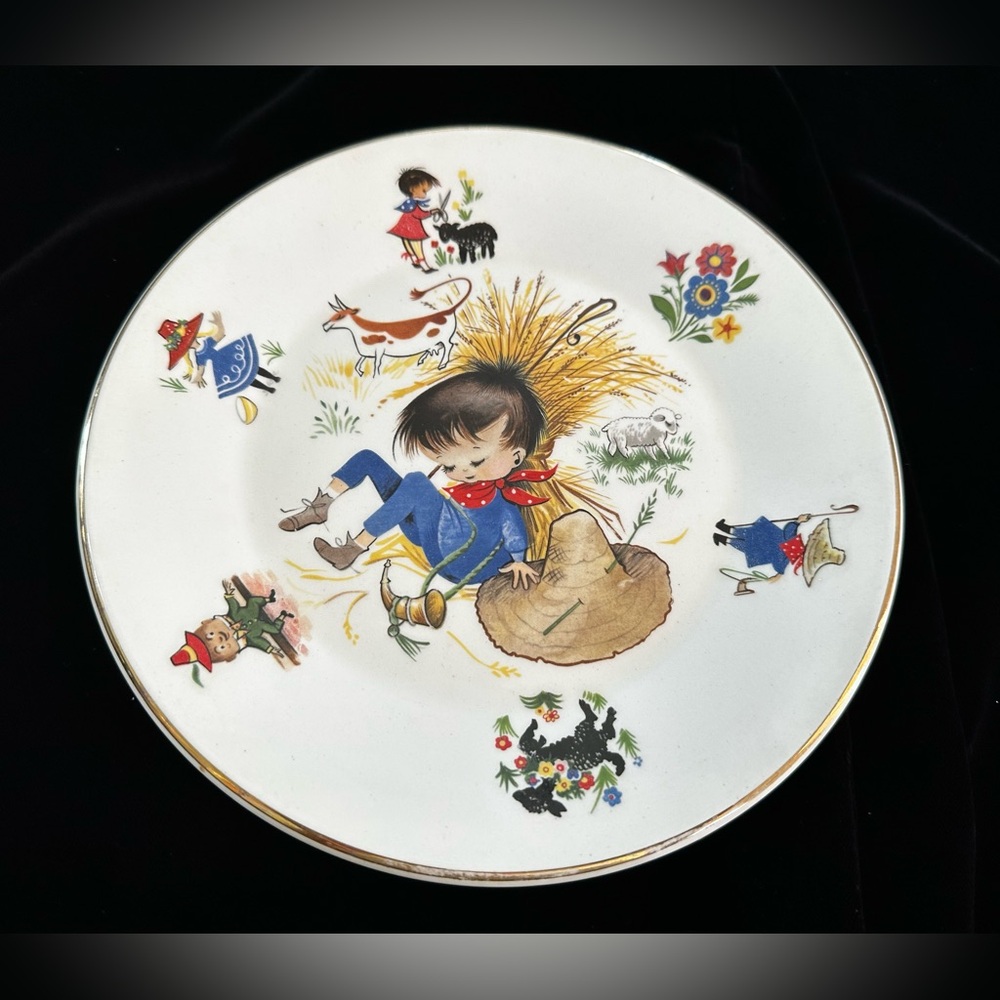 Arklow Little Boy Blue by James Kent Nursery Rhyme 8” Plate Republic of Ireland